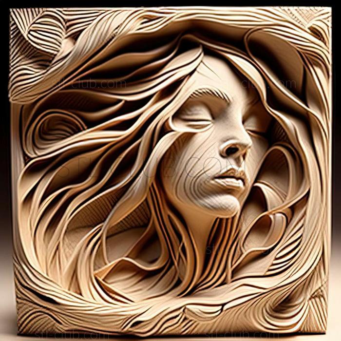 3D мадэль Лори Макнамара, американская художница. (STL)